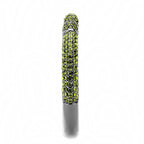 LO4284 - TIN Cobalt Black Brass Bangle with Top Grade Crystal  in Olivine color