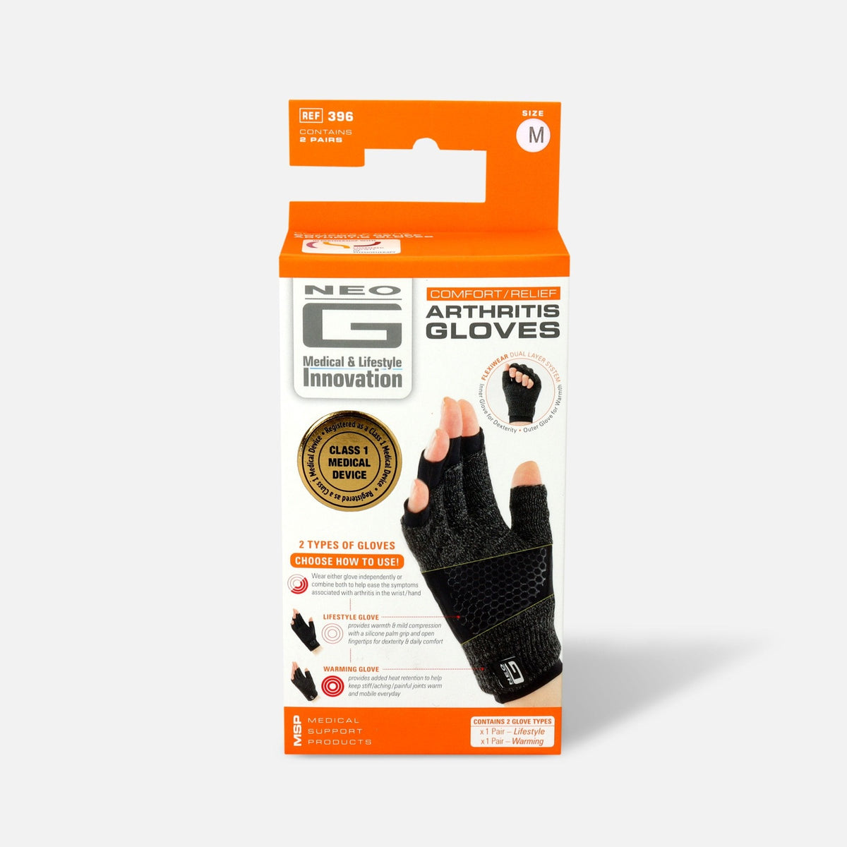 Neo G Comfort Relief Arthritis Compression Gloves Size: Medium (1 Pair)