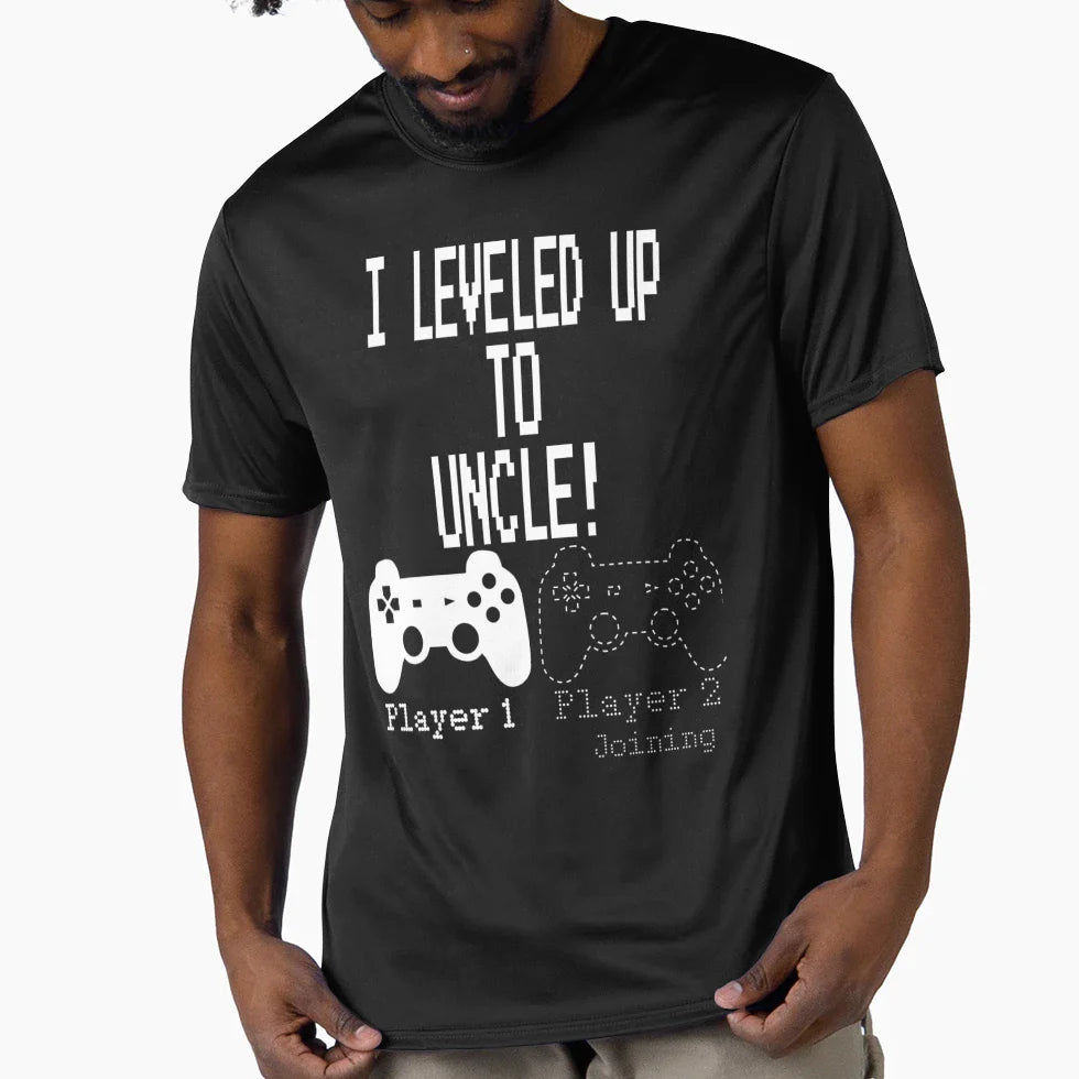 I Leveled Up To Uncle T-Shirt - Trendy Graphic for Adults