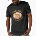 Just Who Loves Football Flowers T-Shirt - Trendy Graphic Men Women