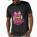 Little Sister Biggest Fan Football T-Shirt - Unique Graphic Men Women