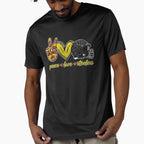 Peace Love Steelers Football Team T-Shirt - Aesthetic Graphic Men Women