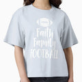 Faith Family Football T-Shirt - Unique Graphic for Adults