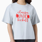 Red Football Classy Until Kickoff T-Shirt - Fun Novelty Design Unisex