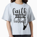 Faith Family Football T-Shirt - Trendy Graphic Unisex