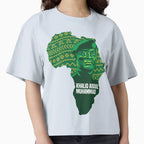 Khallid Muhammad African T-Shirt - Minimalist Print for Adults
