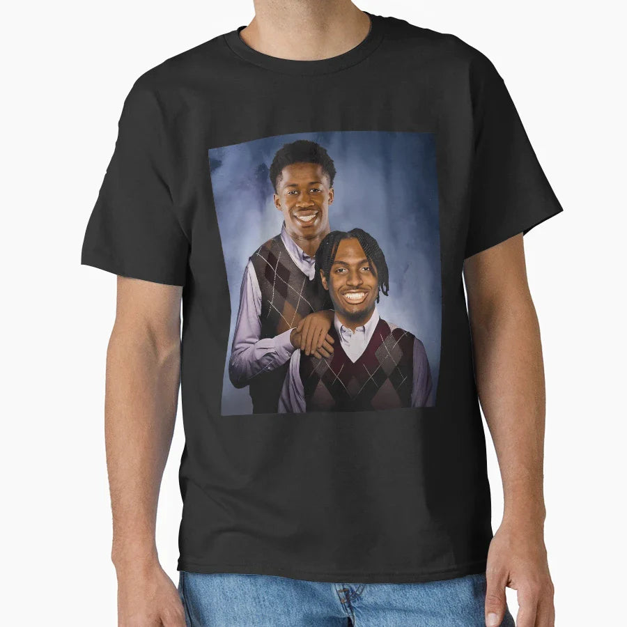 Tyrese Maxey V J Edgecombe Basketball T-Shirt - Custom Art Print Unisex