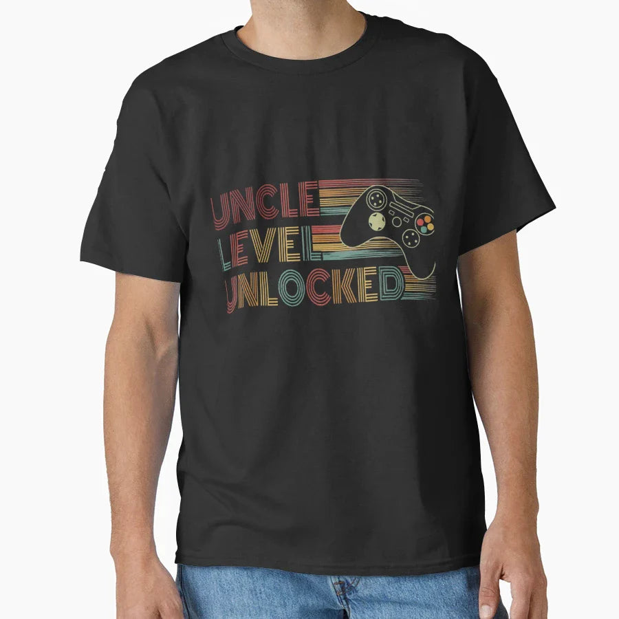 Uncle Level Unlocked New Uncle Gaming T-Shirt - Trendy Graphic for Adults