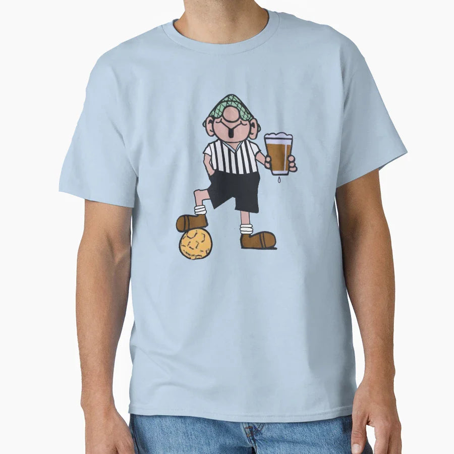 Andy Capp Black And White Football T-Shirt - Novelty Apparel Men Women