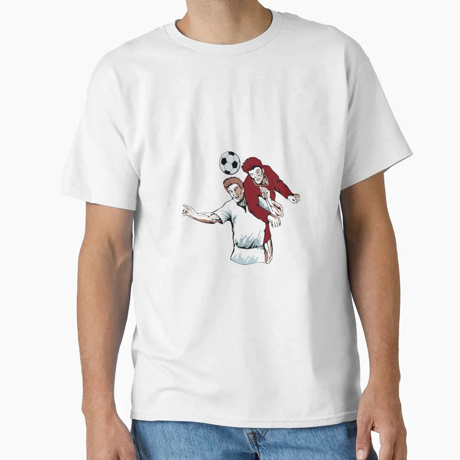 Football Player Header T-Shirt - Minimalist Print Unisex