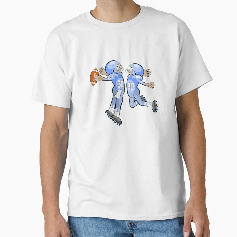 American Football Cartoon 32 41 T-Shirt - Graphic Print Unisex
