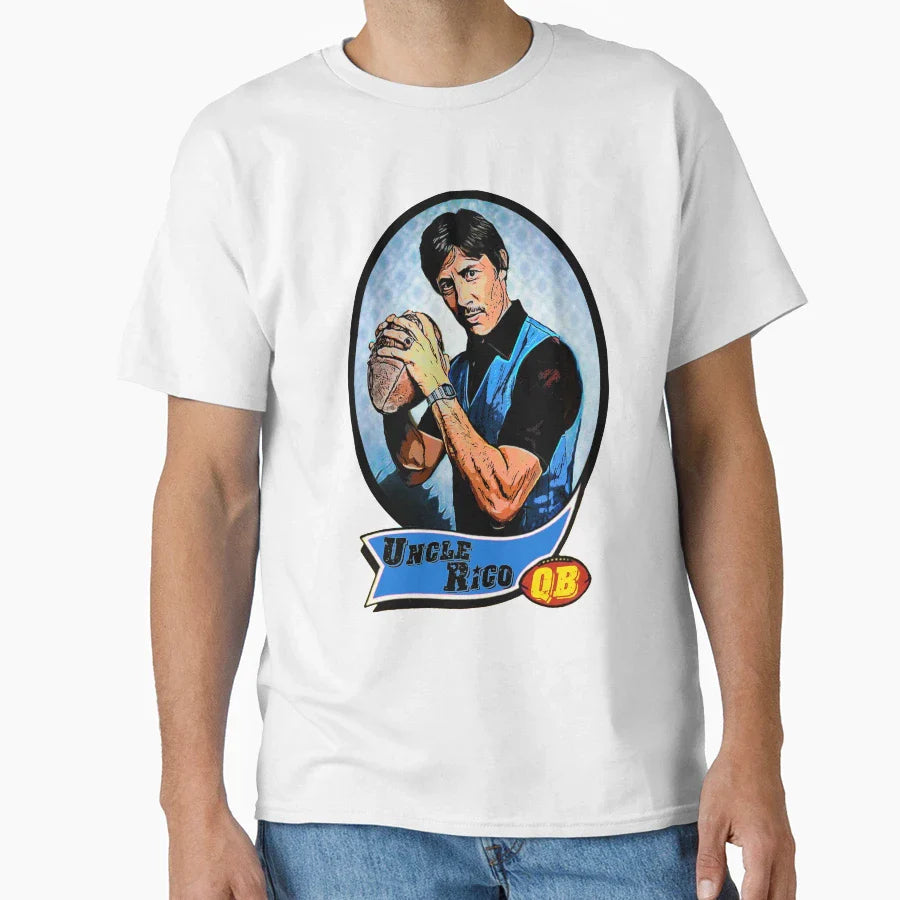 Uncle Rico Football Card T-Shirt - Aesthetic Graphic for Adults