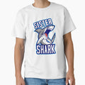 Sister Shark T-Shirt - Minimalist Print Men Women