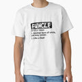 Funcle Fun Uncle Funny Gift Him Uncle T-Shirt - Trendy Graphic Unisex