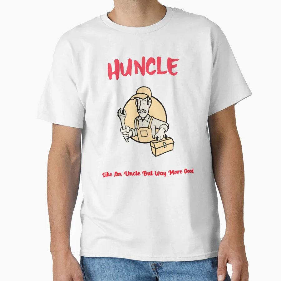 Huncle Awesome Working T-Shirt - Trendy Graphic for Adults