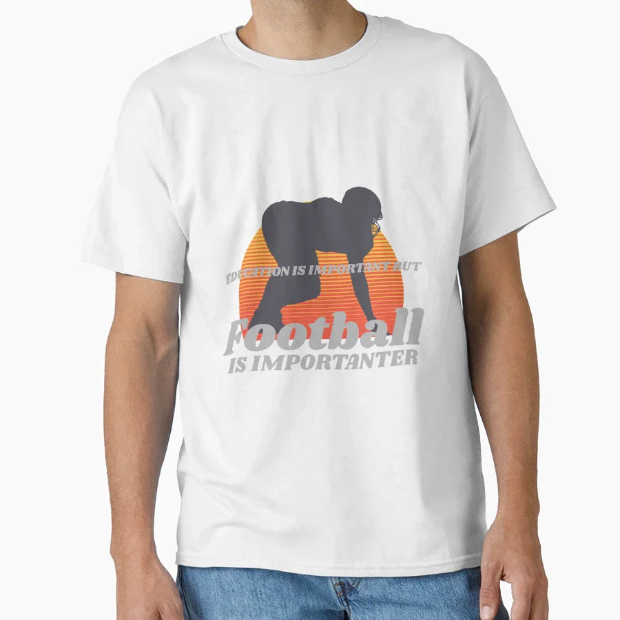 School Is Important But Football Is T-Shirt - Unique Graphic for Adults