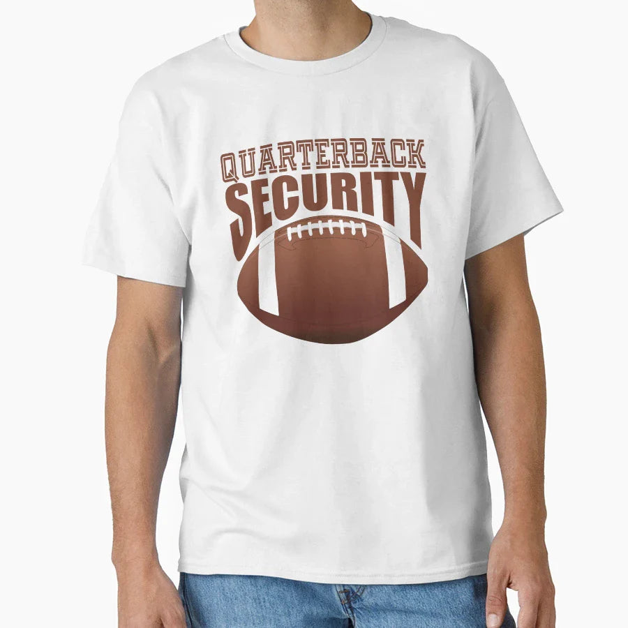 Quarterback Security Offensive Lineman T-Shirt - Custom Art Print Unisex