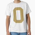 Number 0 Gold Zero Sports Number 0 T-Shirt - Casual Everyday Wear Men Women