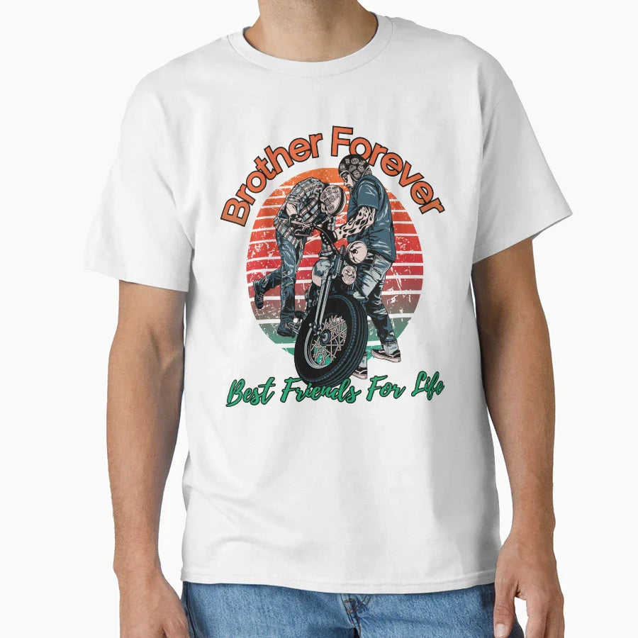 Brother Forever Best Friends Life T-Shirt - Custom Art Print for Adults