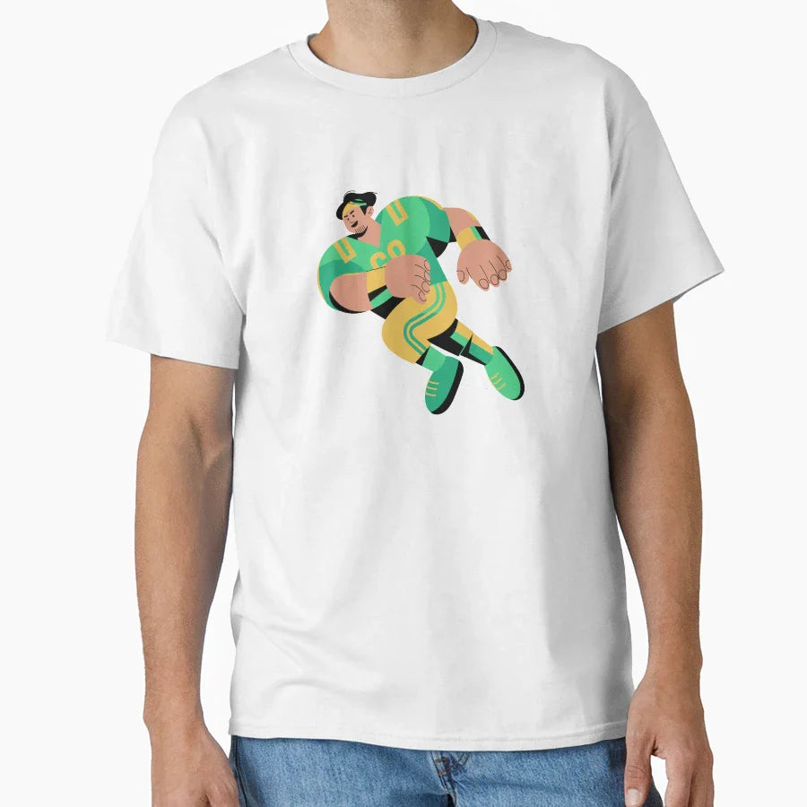 Star American Football Player T-Shirt - Streetwear Style Unisex