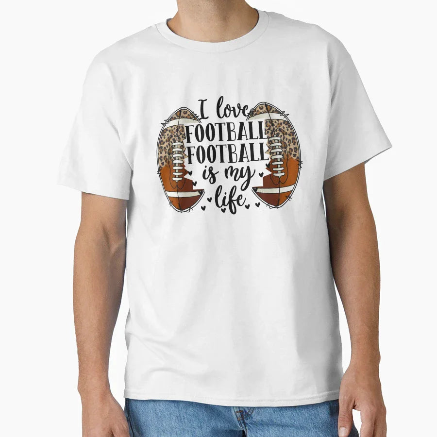 Football Leopard Png Sublimation T-Shirt - Fun Novelty Design Unisex