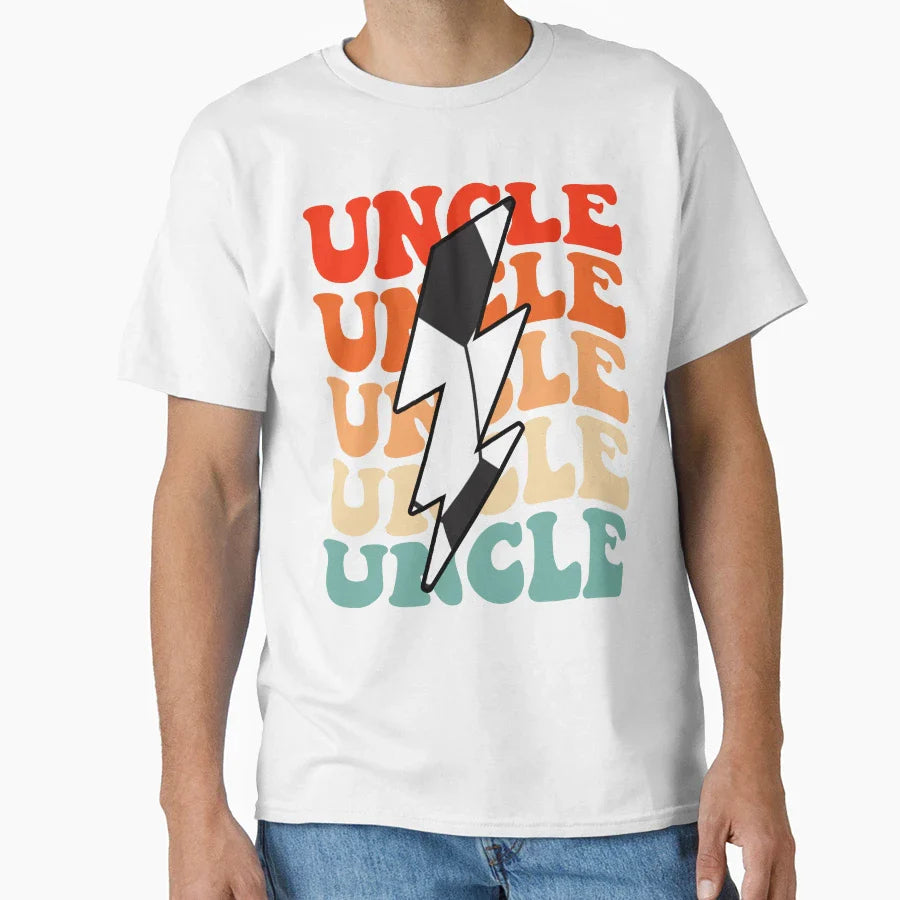 Soccer Uncle Groovy Lightning Bolt T-Shirt - Minimalist Print for Adults