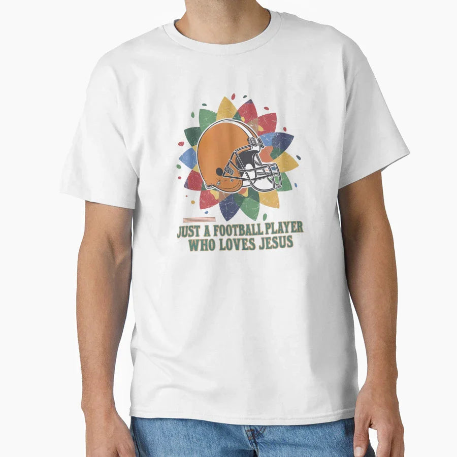 Copy Just Football Player Who T-Shirt - Fun Novelty Design for Adults