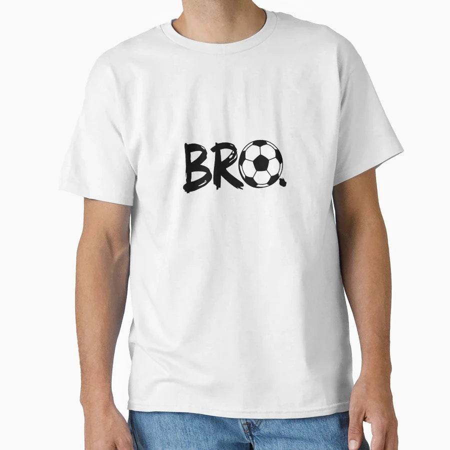 Bro Soccer Ball Minimal Sporty T-Shirt - Fun Novelty Design Men Women