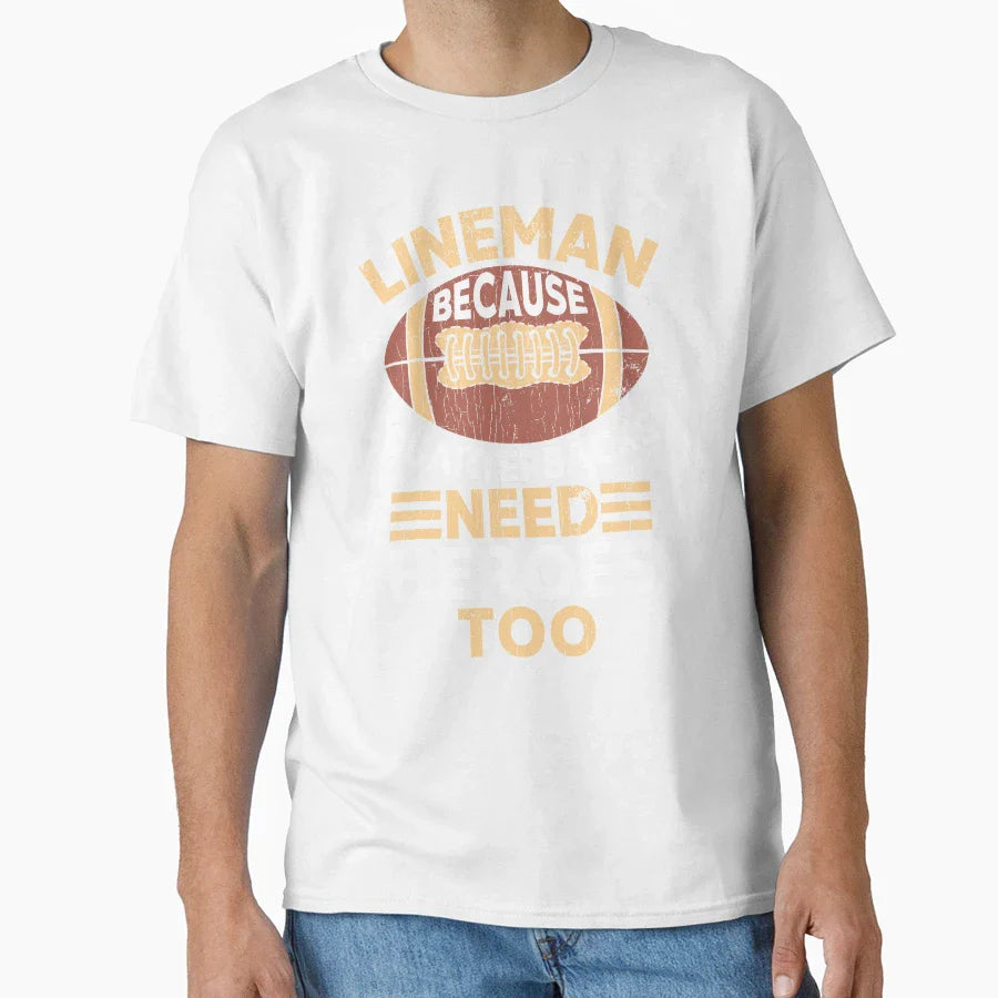 Football Player Lineman T-Shirt - Trendy Graphic Unisex