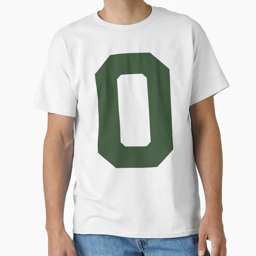 Number 0 Dark Green Zero Sports Number 0 T-Shirt - Novelty Apparel Unisex