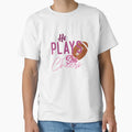 He Plays She Cheers Football T-Shirt - Custom Art Print Men Women