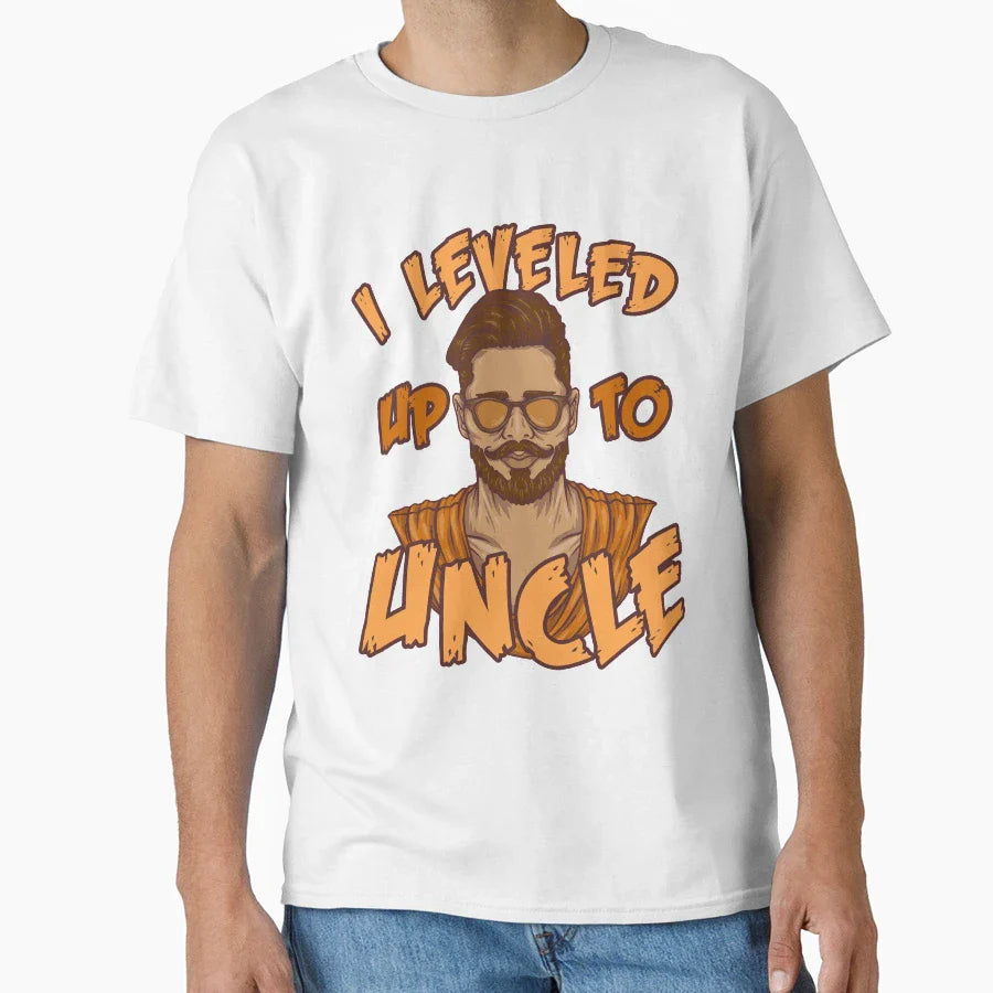 I Leveled Up To Uncle Uncle T-Shirt - Casual Everyday Wear for Adults