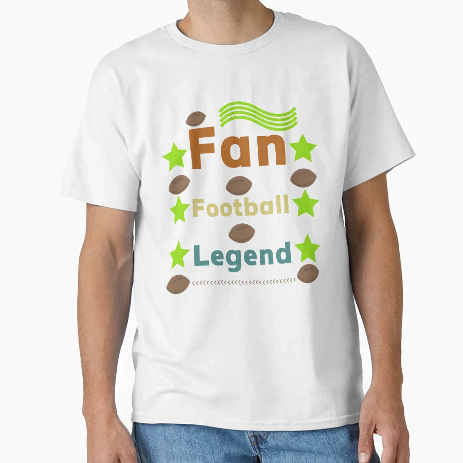 Fan Football Legend Funny Gifts T-Shirt - Minimalist Print for Adults