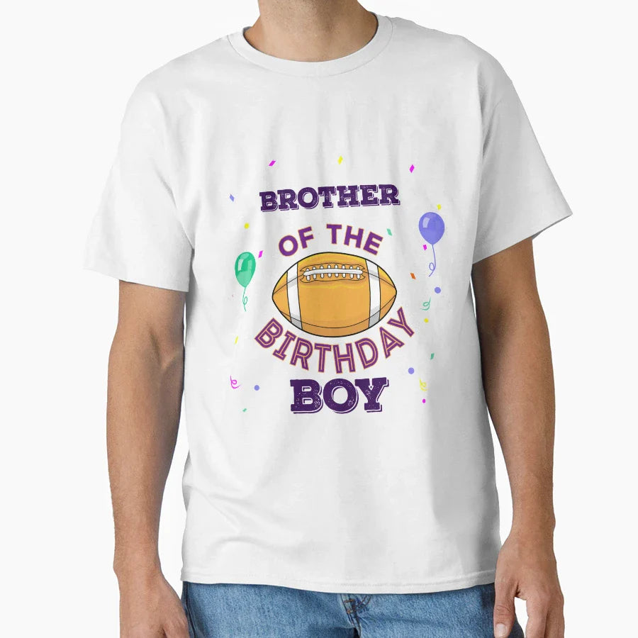Brother American Football Birthday T-Shirt - Unique Graphic for Adults