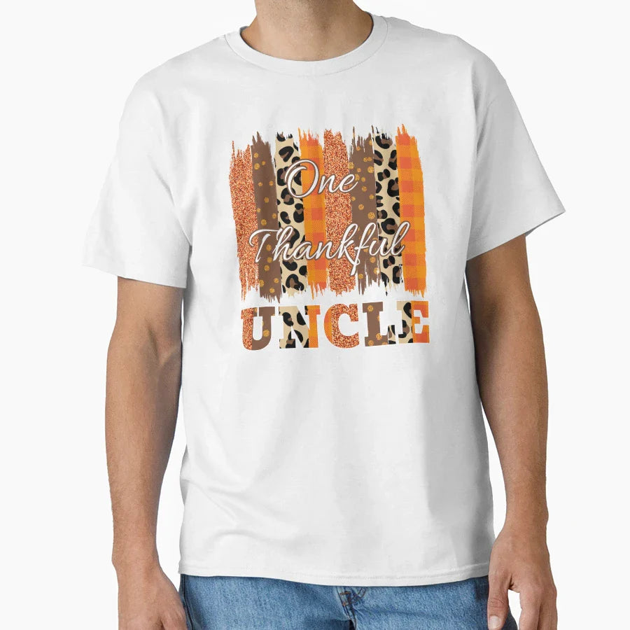 One Thankful Uncle Brush Stroke 1 T-Shirt - Trendy Graphic Unisex