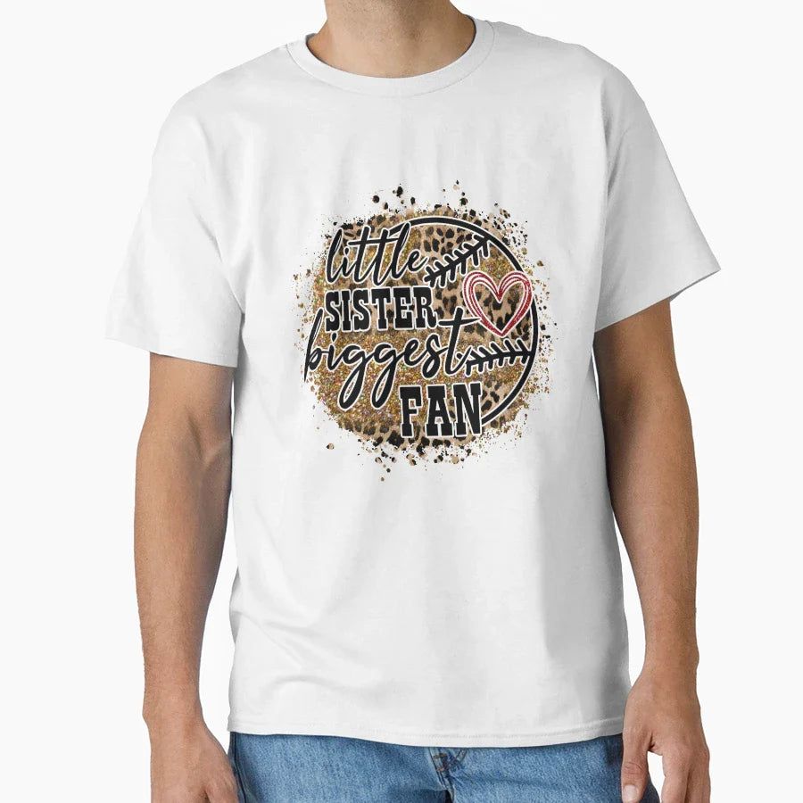 Little Sister Biggest Fan T-Shirt - Trendy Graphic Unisex