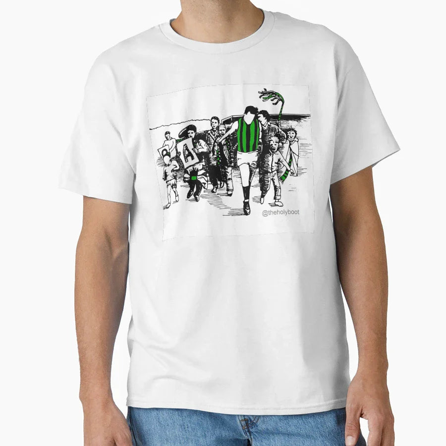 Footy Hero Green T-Shirt - Fun Novelty Design for Adults