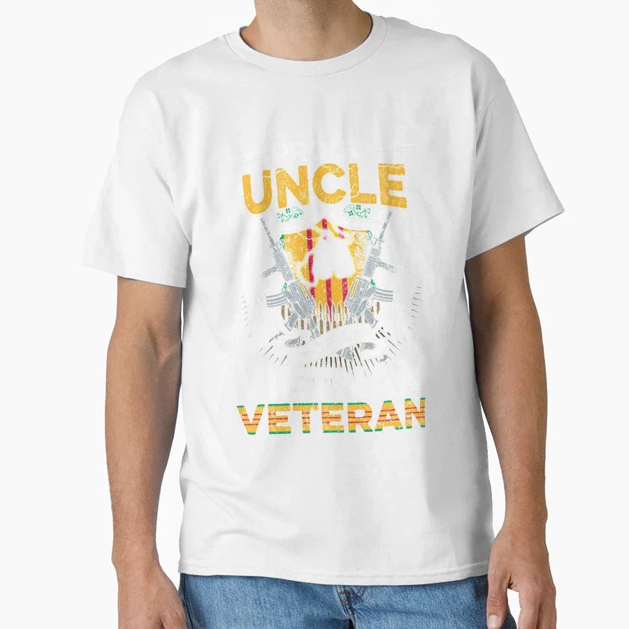 Proud Uncle Vietnam Veteran Military T-Shirt - Graphic Print Men Women
