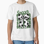 Soccer Sister Coquette Bow Mom Teen T-Shirt - Novelty Apparel Men Women