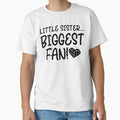 Little Sister Biggest Fan Volleyball T-Shirt - Novelty Apparel Unisex
