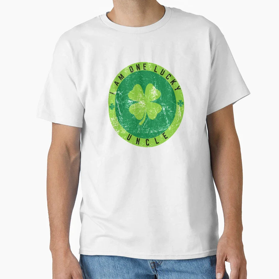 I Am One Lucky Uncle St Patricks T-Shirt - Fun Novelty Design Men Women