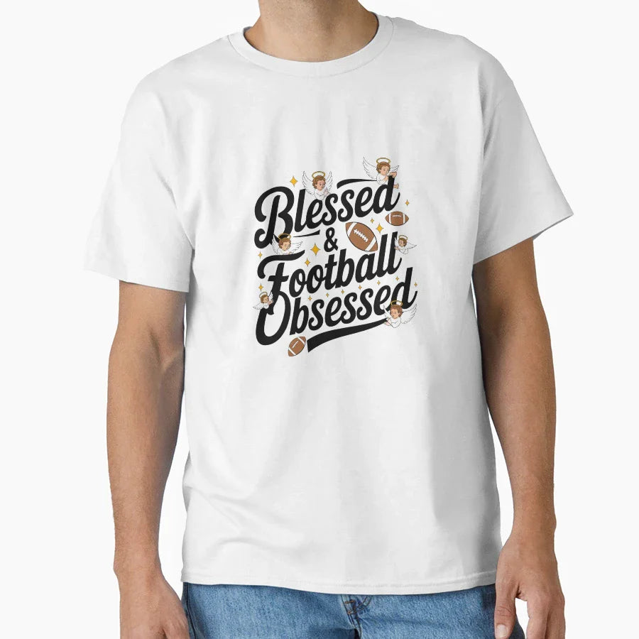 Blessed Football T-Shirt - Fun Novelty Design for Adults
