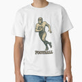 Football Player Illustration T-Shirt - Custom Art Print Unisex