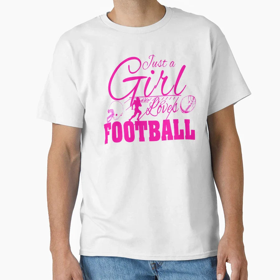 Just Who Loves Football T-Shirt - Trendy Graphic for Adults