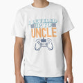 I Leveled Up To Uncle Gamer Announcement T-Shirt - Graphic Print Men Women