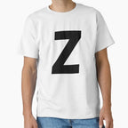 Z Word Letter Zz Zeta Zzz Zet Letra Z T-Shirt - Novelty Apparel for Adults