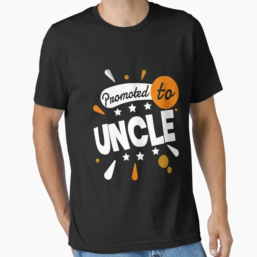 New Uncle To Be Gift Promoted To Uncle T-Shirt - Graphic Print Unisex