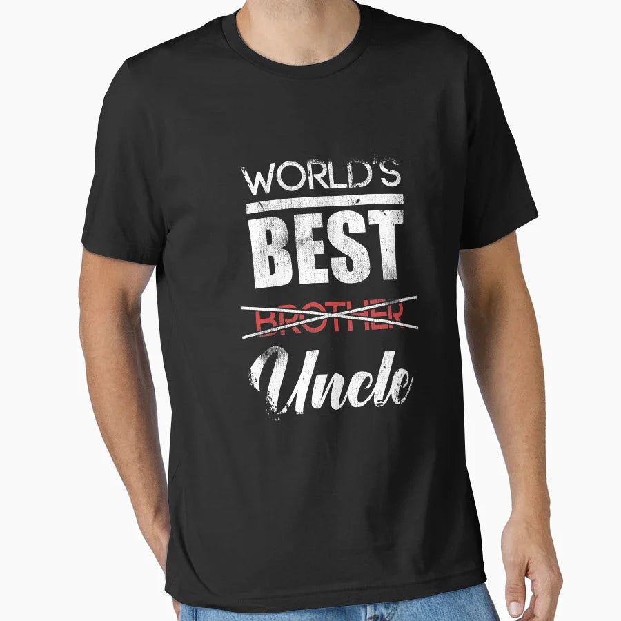 Worlds Best Brother Uncle T-Shirt - Casual Everyday Wear for Adults