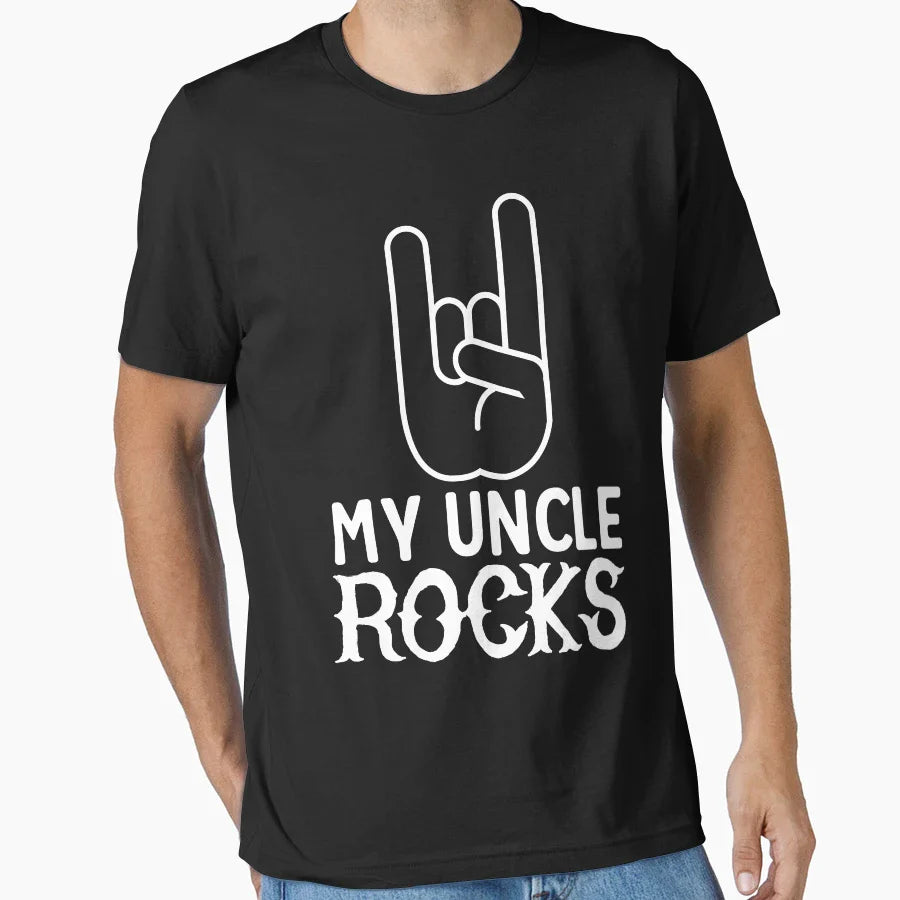 My Uncle Rocks T-Shirt - Novelty Apparel for Adults