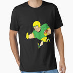 American Football Player Runs T-Shirt - Fun Novelty Design Men Women